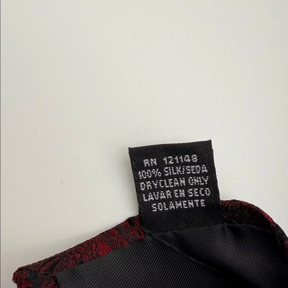 J.Ferrar Red and Black Dragon Mens , 100% Silk